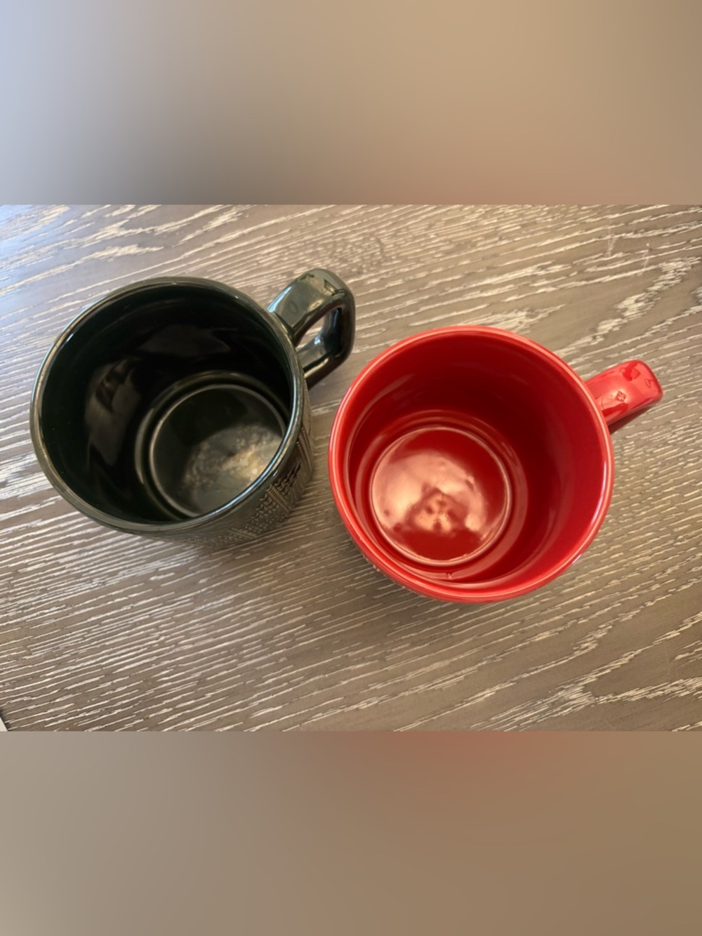 Hearth & Hand With Magnolia Set of 2 14oz Holiday Mug Fairisle Green/Red - Picture 3 of 4